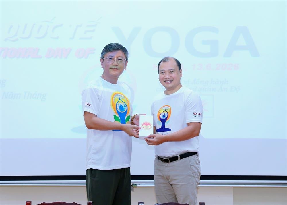 Yoga session at Ho Chi Minh Academy of Politics (HCMA) in Hanoi on 13 June 2026