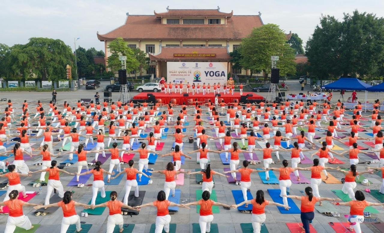 Yoga session at the Hung Temple Festival Square on 14 June 2026