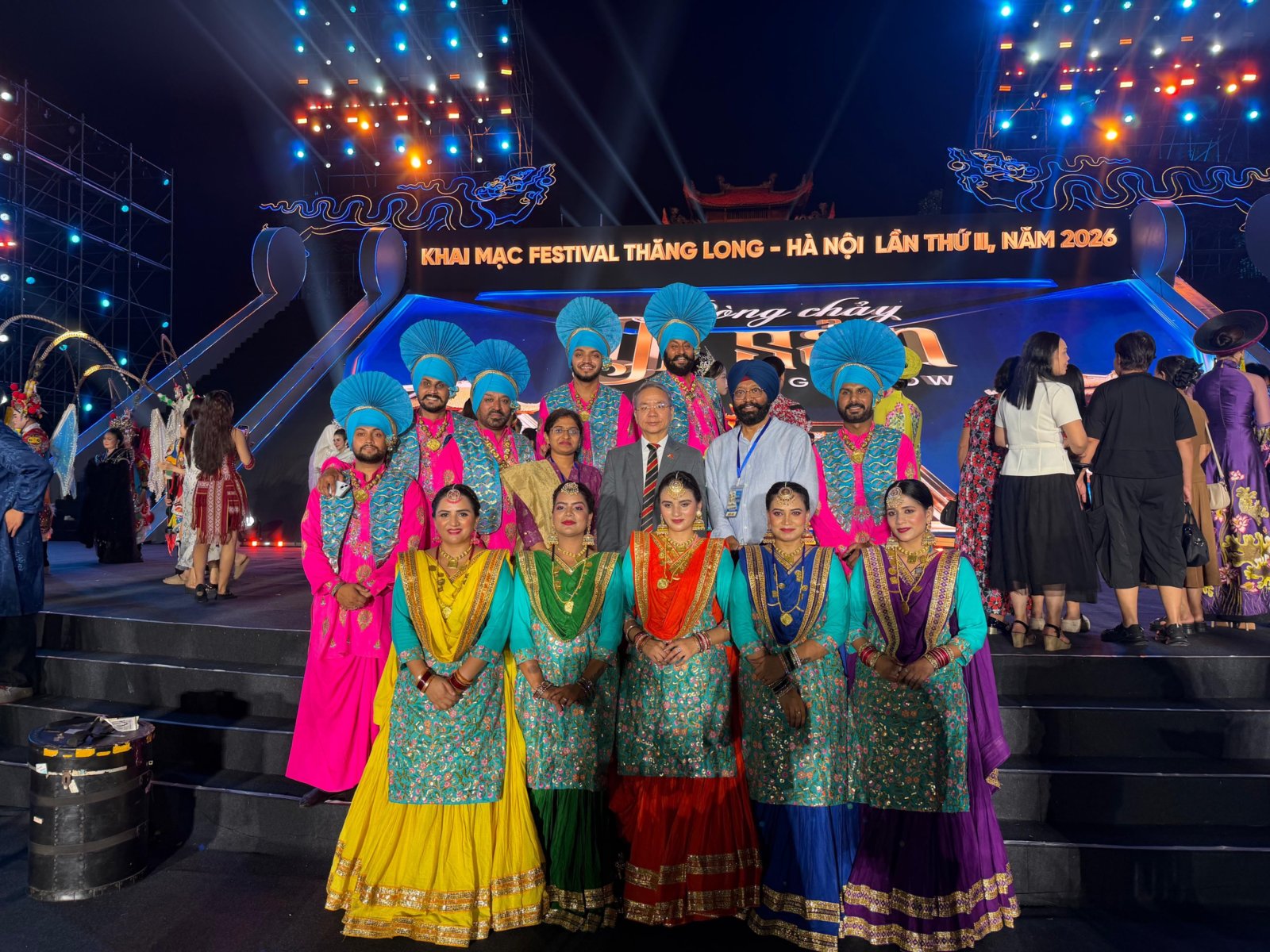 A dynamic 12-member Punjabi cultural troupe mesmerized audiences at the Thang Long - Hanoi Festival