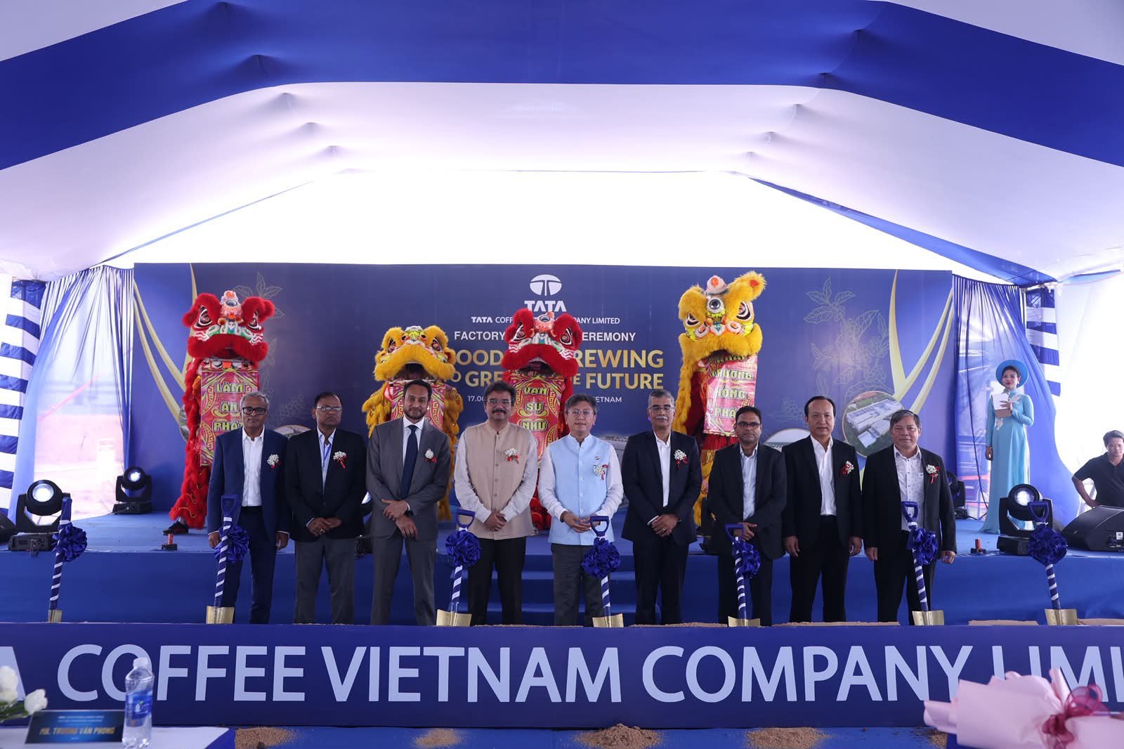 Ambassador participated in the groundbreaking ceremony of the new Tata Coffee plant in Ho Chi Minh City