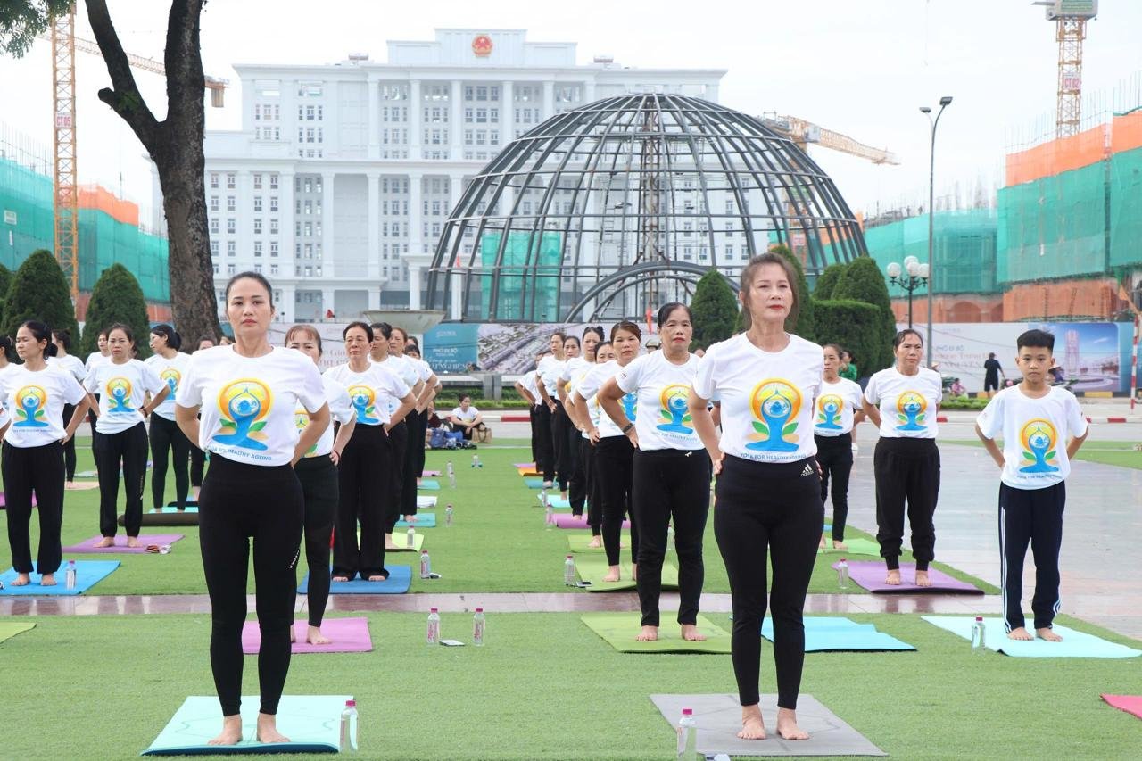 Yoga Session at the Vo Nguyen Giap Square, Thai Nguyen