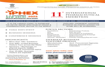 [04-06 September 2025] “11th edition of iPHEX - 2025: India’s Mega Pharma Exhibition & B2B” at Bharat Mandapam, Delhi, India