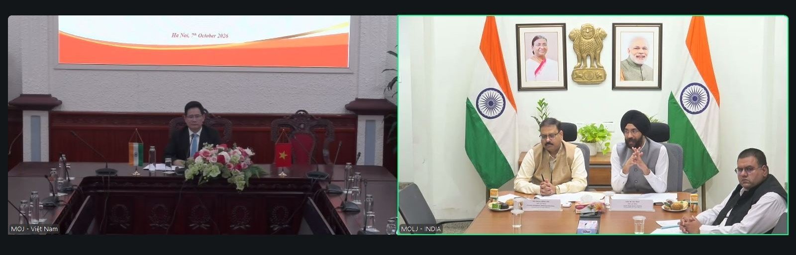 Inaugural meeting of the Joint Coordination Committee (JCC) on cooperation in the India – Vietnam legal domain