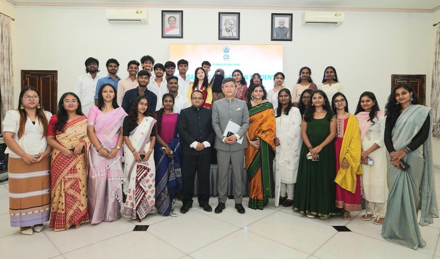 Ambassador's interaction with Indian medical students from Dai Nam University on 15 August 2026