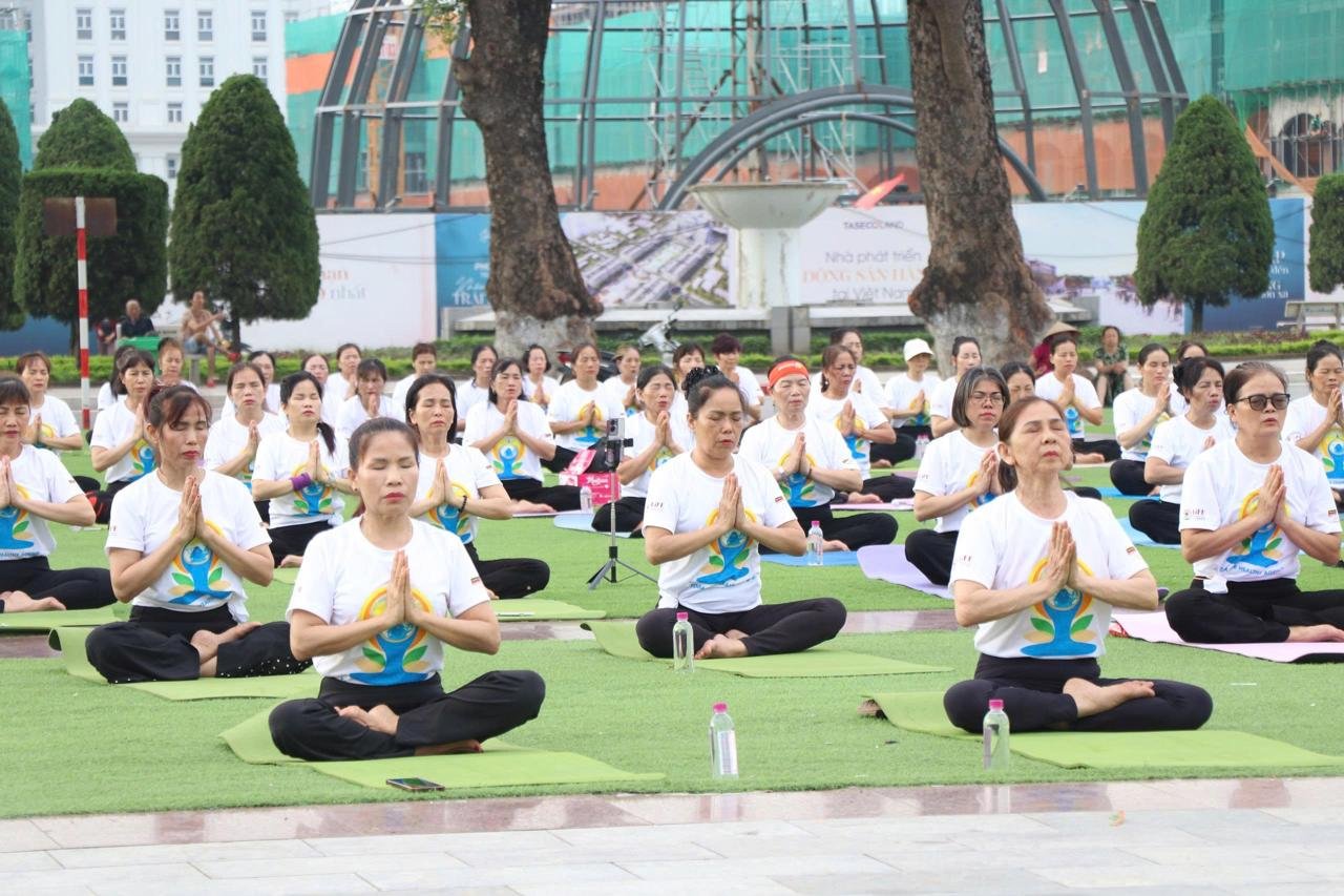 Yoga Session at the Vo Nguyen Giap Square, Thai Nguyen