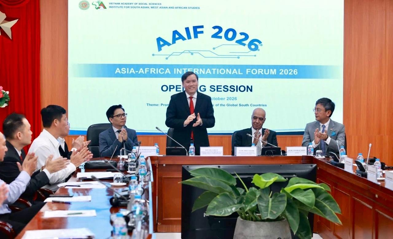 Ambassador delivered the Opening Remarks at the 'Asia-Africa International Forum 2026: Promoting Digital Connectivity of the Global South Countries' organised by VASS on 15 October 2026