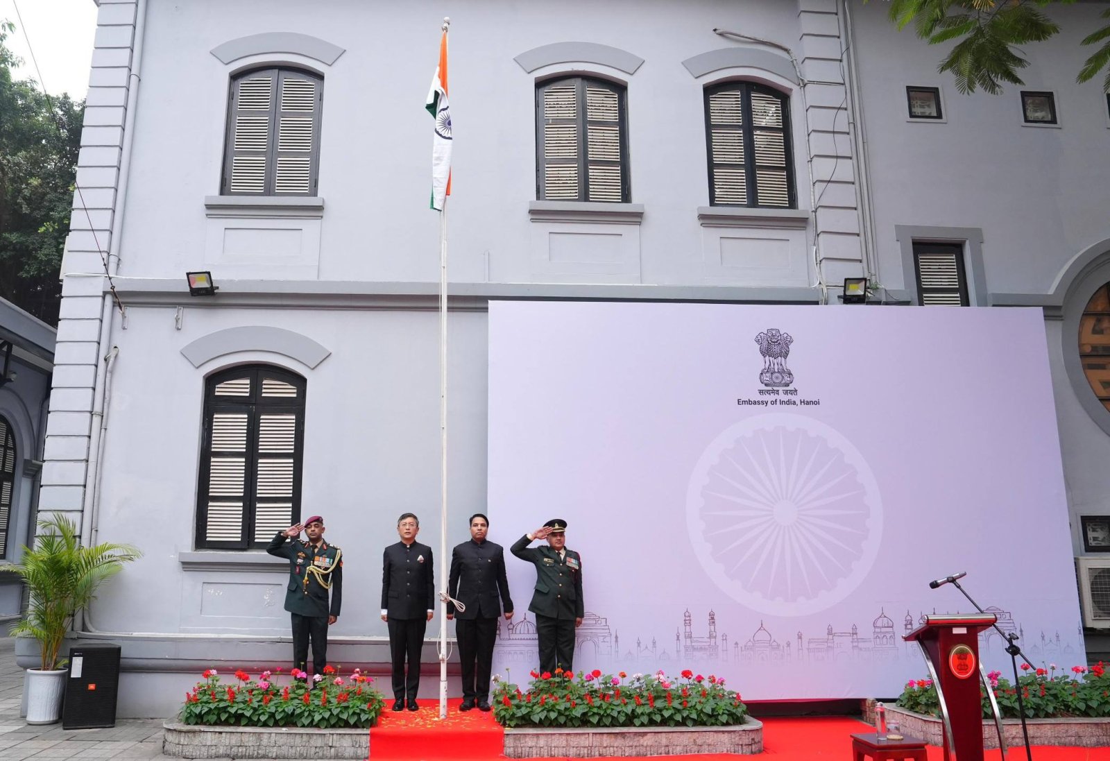 Celebration of 77th Republic of India in Embassy of India, Hanoi