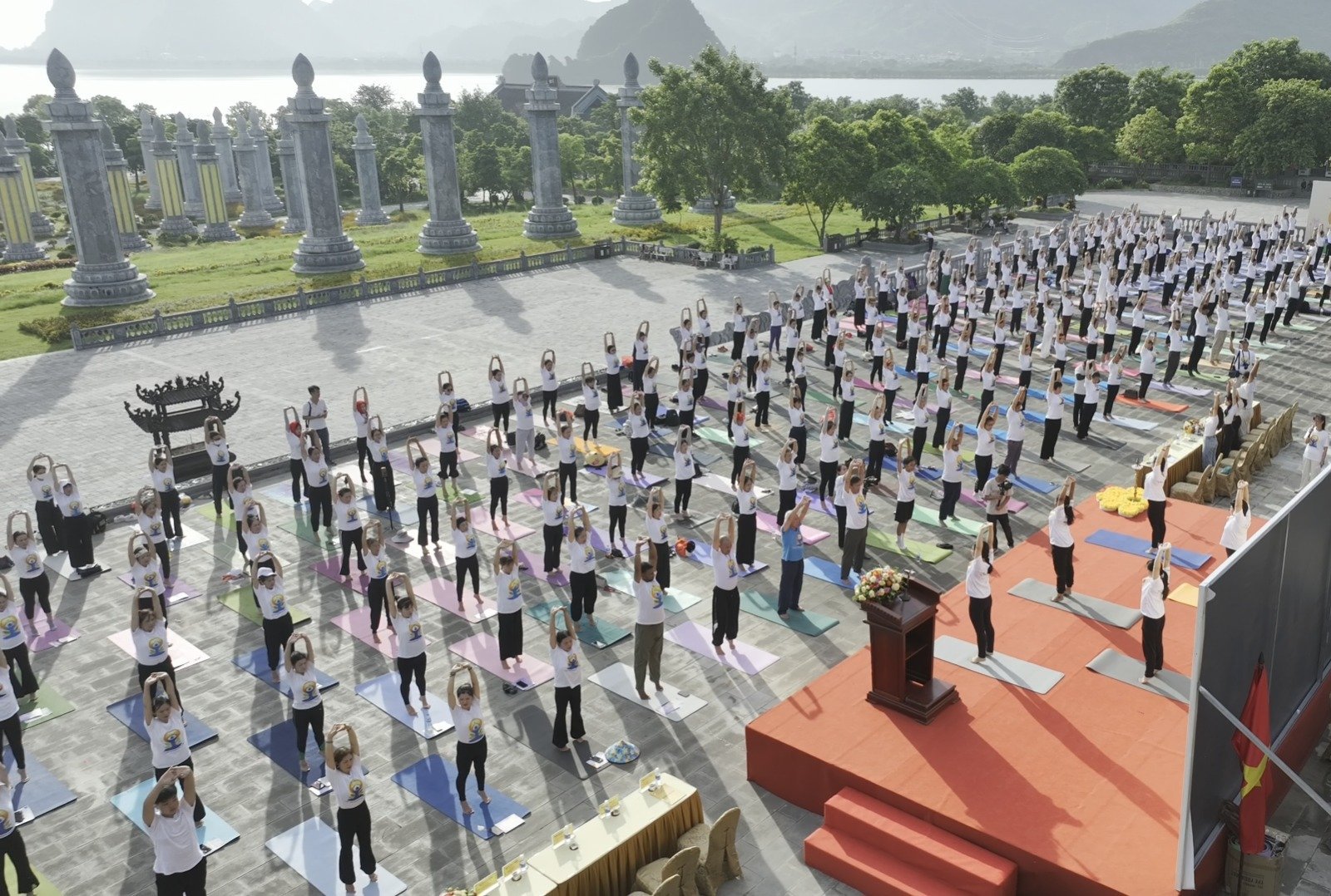 Celebration of 12th International Day of Yoga at the historic Tam Chuc Pagoda on 21 June 2026