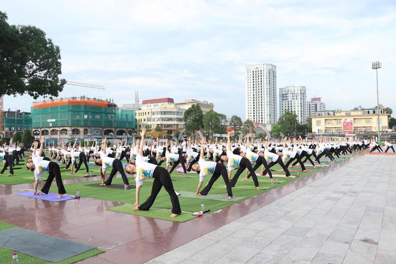 Yoga Session at the Vo Nguyen Giap Square, Thai Nguyen
