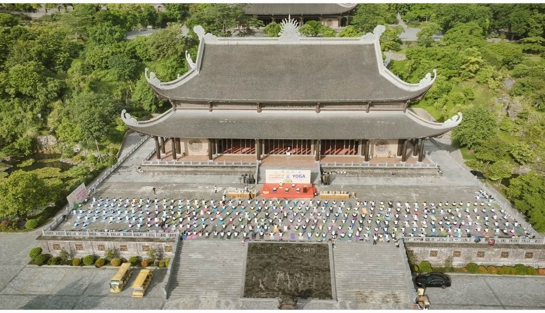 Celebration of 12th International Day of Yoga at the historic Tam Chuc Pagoda on 21 June 2026