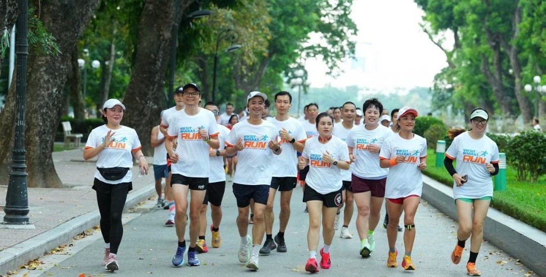 Viksit Bharat Run at Thong Nhat Park, Hanoi on 02 October 2026