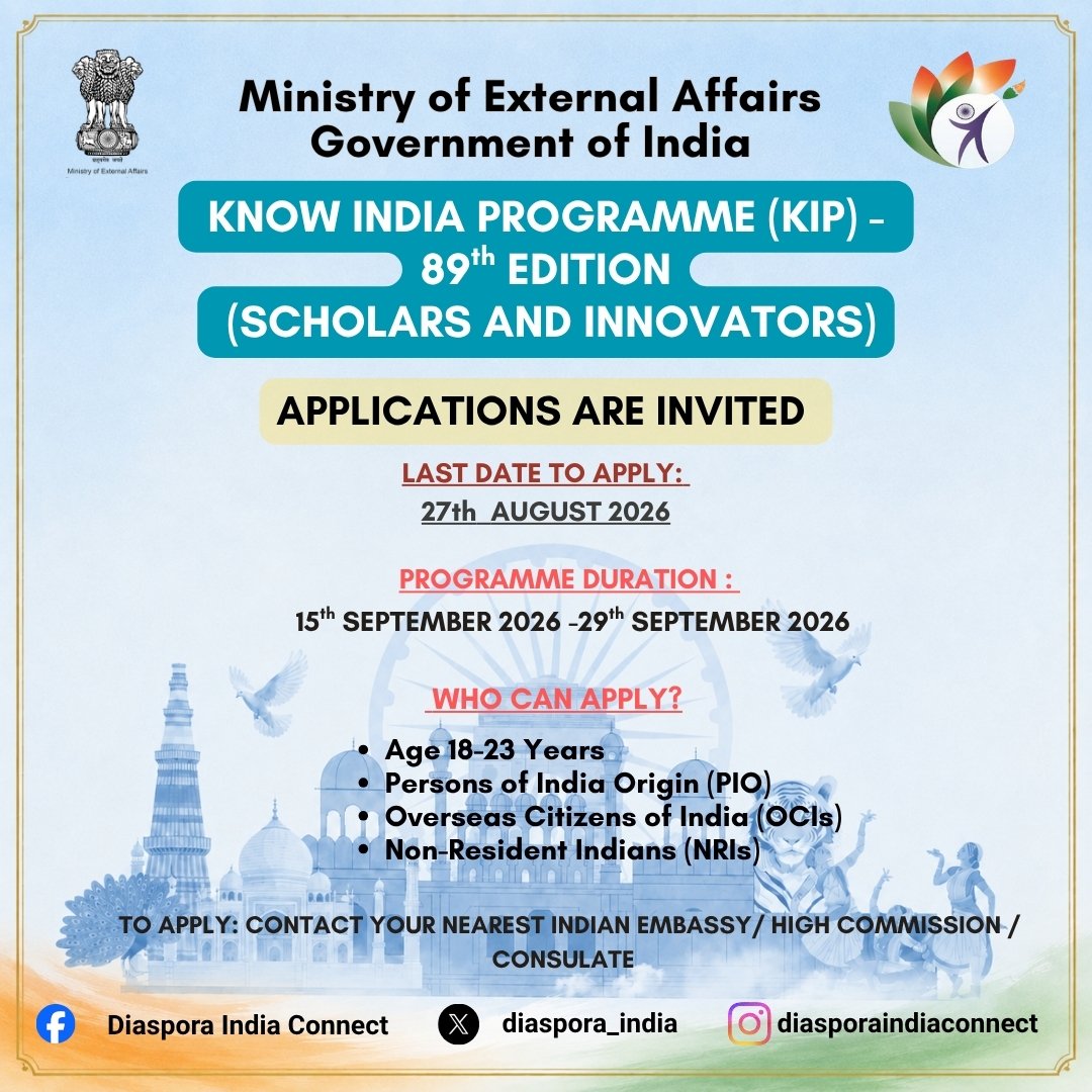 89th edition of the Know India Programme (KIP)