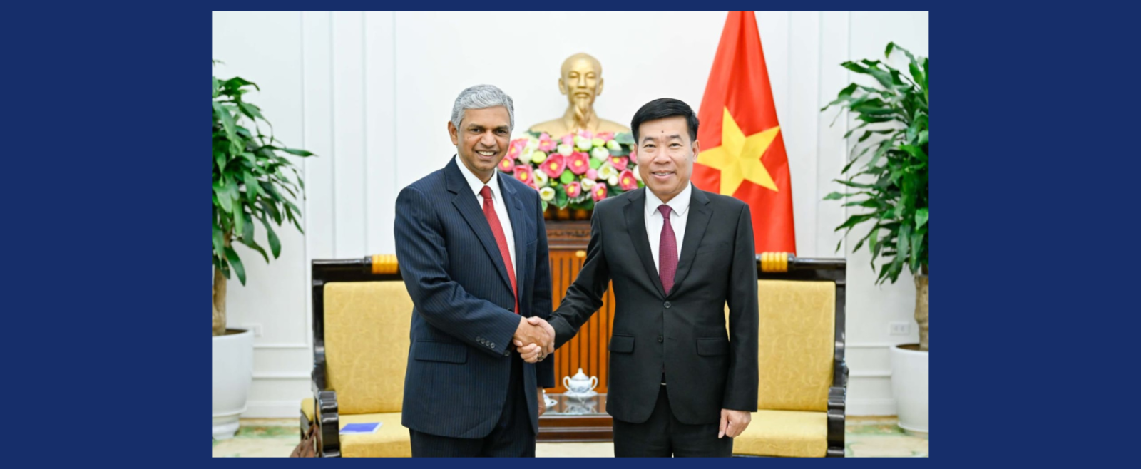 Secretary (East) Shri P. Kumaran met H. E. Mr. Nguyen Manh Cuong, Deputy Minister of Foreign Affairs, in Hanoi, on 30 January 2026
