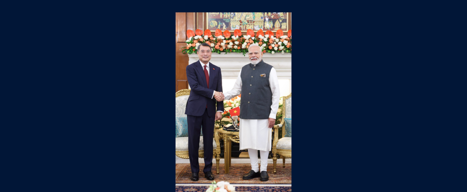 Prime Minister Shri Narendra Modi met H.E. Mr. Le Minh Hung, Prime Minister of Socialist Republic of Vietnam on the sidelines of the 18th BRICS Summit at Hyderabad House