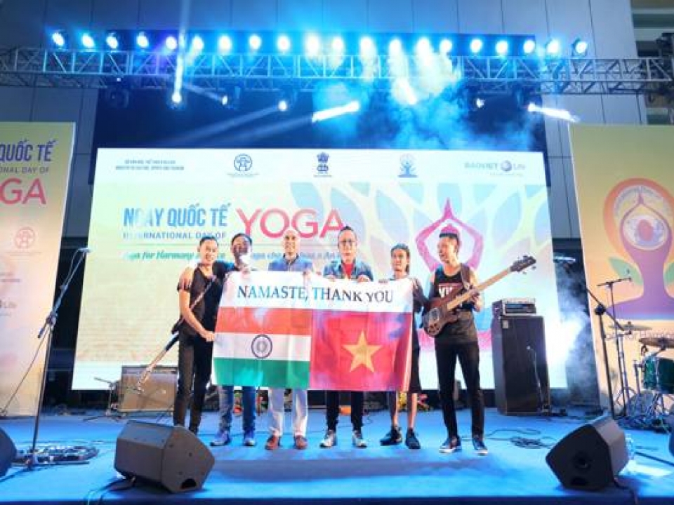 Rattle and Hum Band from Nagaland performing in IDY 2018 in Hanoi