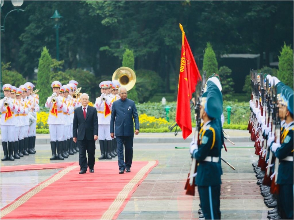 Welcome Ceremony at the Presidential Palace