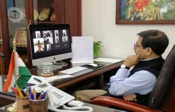Ambassador holds a videoconference with Board Members of Indian Business Chamber (INCHAM) of Hanoi and Ho Chi Minh City 