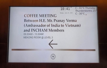 During his recent visit to Ho Chi Minh City, Ambassador interacted with Members of the Indian Business Chamber (InCham) on 29 June 2020 and exchanged ideas on the future course of India-Vietnam trade and investment engagement. InCham Vietnam and its counterpart InCham-Hanoi are our valuable partners in promoting business and people-to-people ties between India and Vietnam.