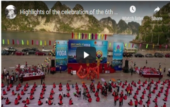 Highlights of the celebration of the 6th International Day of Yoga 2020 at Ha Long Bay