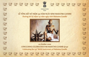 Mahatma Gandhi’s 151st Birth Anniversary was celebrated by the Embassy of India, Hanoi, in its premises on October 2, 2020.