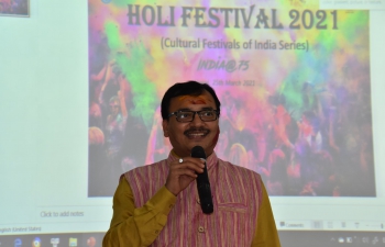 India@75: Embassy Marks Celebration of the Festival of Color at USSH (25 March 2021)