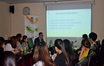 India@75: Presentation on ‘’Reemergence of India: Retrospect & Prospect” at USSH, Hanoi.