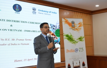 India@75: Ambassador's Speech on "India-Vietnam Relations" at Vietnam National University, Hanoi