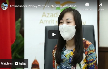 Ambassador Pranay Verma's interview with An Vien TV on International Day of Non-Violence