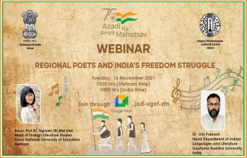 India@75: Webinar on “Regional Poets and India’s freedom struggle” on 16th November 2021