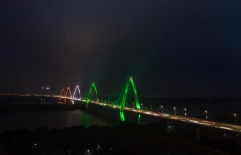 India@75: Tricolour Lighting of Iconic Nhat Tan Bridge in Hanoi