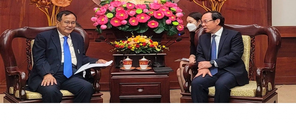 H.E Dr. Rajkumar Ranjan Singh, MoS for External Affairs of India met with the Party Secretary of Ho Chi Minh City, H.E. Mr. Nguyen Van Nen