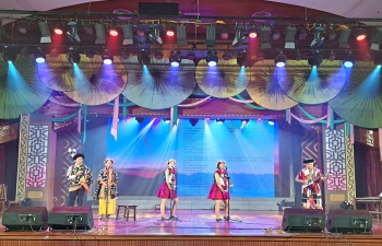Folk fusion performance at Quan Ho Folk Theater in Bac Ninh City on 13 August 2023