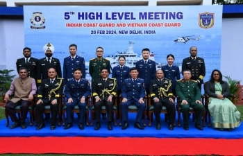 The 5th high-Level meeting between Indian and Vietnam Coast Guards held on 22 Feb in New Delhi. Vietnamese delegation also  visited M/s L &T Shipyard, Katupalli Chennai where the delegation was briefed on various defence shipbuilding projects and yard capabilities highlighting India's Atmanirbhar programme.